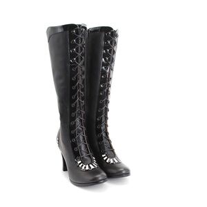 John Fluevog MIRACLES PURITY
TALL LACE-UP DRESS BOOT- discontinued very rare